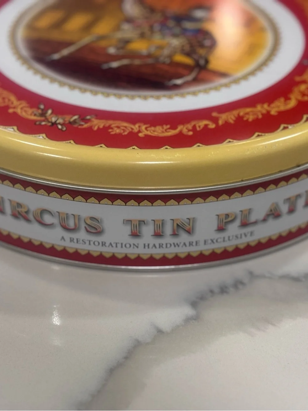 Restoration Hardware Vintage Circus Tin Plates Set of 4 10